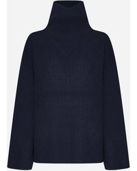 Totême - Wrap-neck Wool Sweater - Lyst