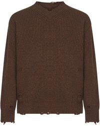 MM6 by Maison Margiela - Wool Blend Sweater - Lyst