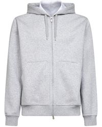 Brunello Cucinelli - Medium Double Fleece Zip-Up Hoodie - Lyst