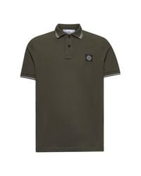 Stone Island - Stretch Piqué Logo Patch Polo Shirt - Lyst