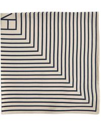 TOTEME - Silk Scarf With Monogram Print - Lyst