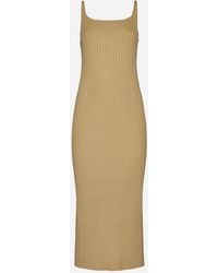 AURALEE - Ribbed Cotton Long Dress - Lyst