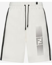 Fendi - Ff Print Cotton-blend Shorts - Lyst