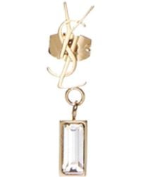 Saint Laurent - Cassandre Brass Single Earring - Lyst