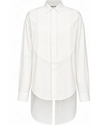 DARKPARK - Pleated Asymmetric Hem Cotton Shirt - Lyst