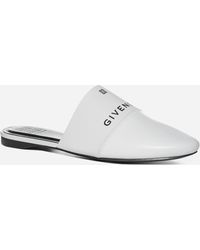 Givenchy Bedford Leather Slippers in White | Lyst