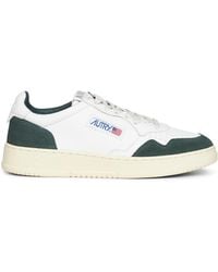 Autry - Goatskin And Suede Medalist Low Sneakers - Lyst