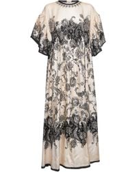 Zimmermann - Cream Floral Habotai Silk Rhiannon Maxi Dress - Lyst