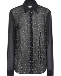 Dries Van Noten - Georgette Jewel Embellished Shirt - Lyst