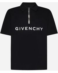 Givenchy - Logo Cotton Polo Shirt - Lyst