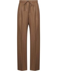 Max Mara - Tobacco Stretch Cashmere Gatti Drawstring Trousers - Lyst