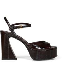 Fendi - Hagfish Leather Arco Platform Sandals - Lyst