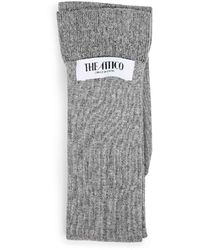 The Attico - Melange Ribbed Stretch Cotton Long Socks - Lyst