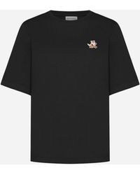 Maison Kitsuné - Speedy Fox Patch Cotton T-shirt - Lyst