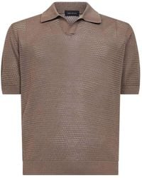 Tagliatore - Dove Cotton Pointelle Knit Polo Shirt - Lyst