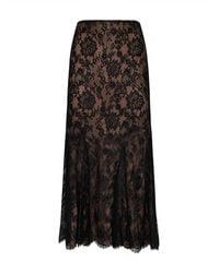 Self-Portrait - Lace Midi Skirt - Lyst