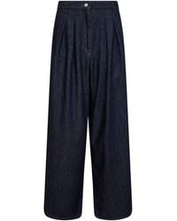 Dries Van Noten - Denim Wide-Leg Pleated Jeans - Lyst