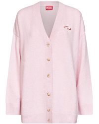 DIESEL - Wool And Alpaca Blend Knit M-Areela Cardigan - Lyst