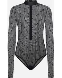 Givenchy - Tulle 4g Motif Bodysuit - Lyst