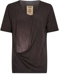 Uma Wang - Stretch Jersey Draped Trap Top<Br - Lyst