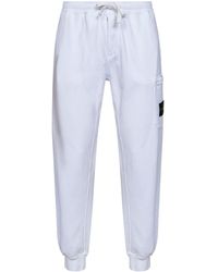 Stone Island - Organic Cotton Fleece Cargo Joggers - Lyst