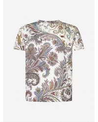 Etro - Printed Cotton T-Shirt - Lyst