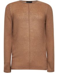 Prada - Camel Cashmere Crewneck Sweater - Lyst