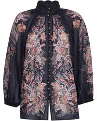 Zimmermann - Paisley Ramie Rhiannon Blouse - Lyst