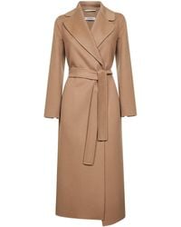 Max Mara - Wool Drap Poldo Long Wrap Coat - Lyst