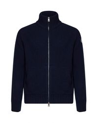Moncler - Wool And Cashmere Blend Zip-Up Cardigan - Lyst