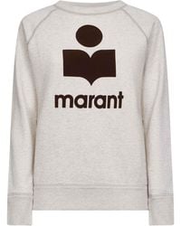 Isabel Marant - Ecru Cotton Logo Millyny Sweatshirt - Lyst