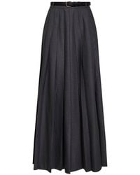 Self-Portrait - Maxi Gonna A Pieghe Con Cintura - Lyst