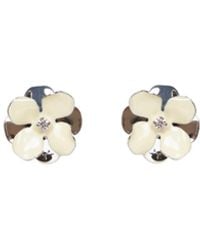 Marni - Orecchini A Lobo Con Fiore Smaltato Chiaro - Lyst