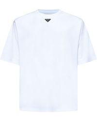 Prada - Oversized Cotton Logo T-Shirt - Lyst