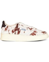 Autry - Animalier-Print Calf Hair Medalist Low Sneakers - Lyst