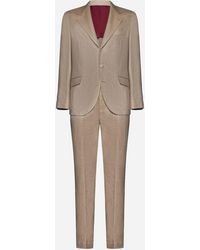 Brunello Cucinelli - Linen-blend Single-breasted Suit - Lyst