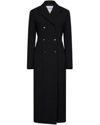 Alaïa - Alaïa Wool Crêpe Double-Breasted Tailored Coat - Lyst