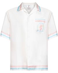 CASABLANCA - Silk Twill Dance Joy Shirt - Lyst