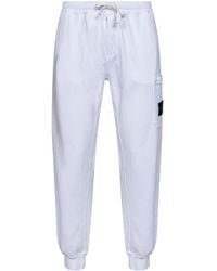 Stone Island - Organic Cotton Fleece Cargo Joggers - Lyst