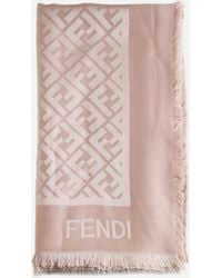 Fendi - Ff Silk And Wool Shawl - Lyst