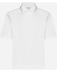 Brunello Cucinelli - Monile Cotton Polo Shirt - Lyst