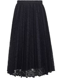 Max Mara - Lace Leandro Pleated Midi Skirt - Lyst
