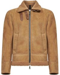 Tagliatore - Lamb Shearling Aviator Jacket - Lyst