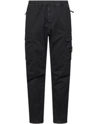 Stone Island - Organic Stretch Broken Twill Cargo Trousers - Lyst