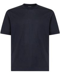 ZEGNA - Cotton And Silk Leggerissimo T-Shirt - Lyst