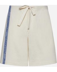 JW Anderson - Linen And Cotton Shorts - Lyst