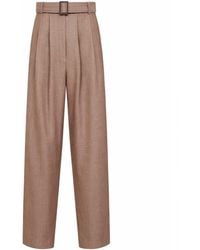 Batakovic - Chevron Wool Blend Portofino Belted Trousers - Lyst