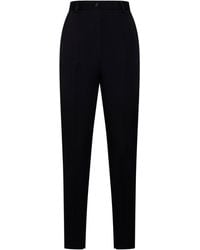 Dolce & Gabbana - Stretch Wool And Silk Trousers - Lyst