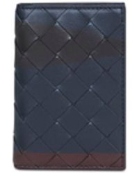 Bottega Veneta - Tricolor Bifold Intrecciato Card Holder - Lyst