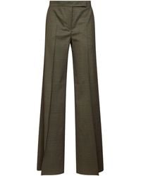 Max Mara - Khaki Glen Plaid Wool Mxmnetto Trousers - Lyst